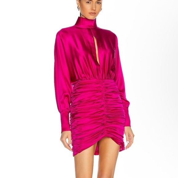 Retrofete Dresses & Skirts - RETROFETE Silk Barbara Mini Dress in Orchid Pink size XS NEW $695